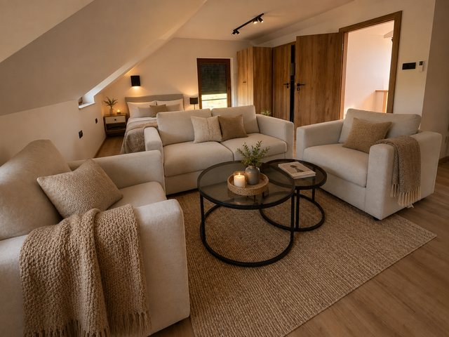 Dom nr 1 - salon w siedlisku Jabłonica