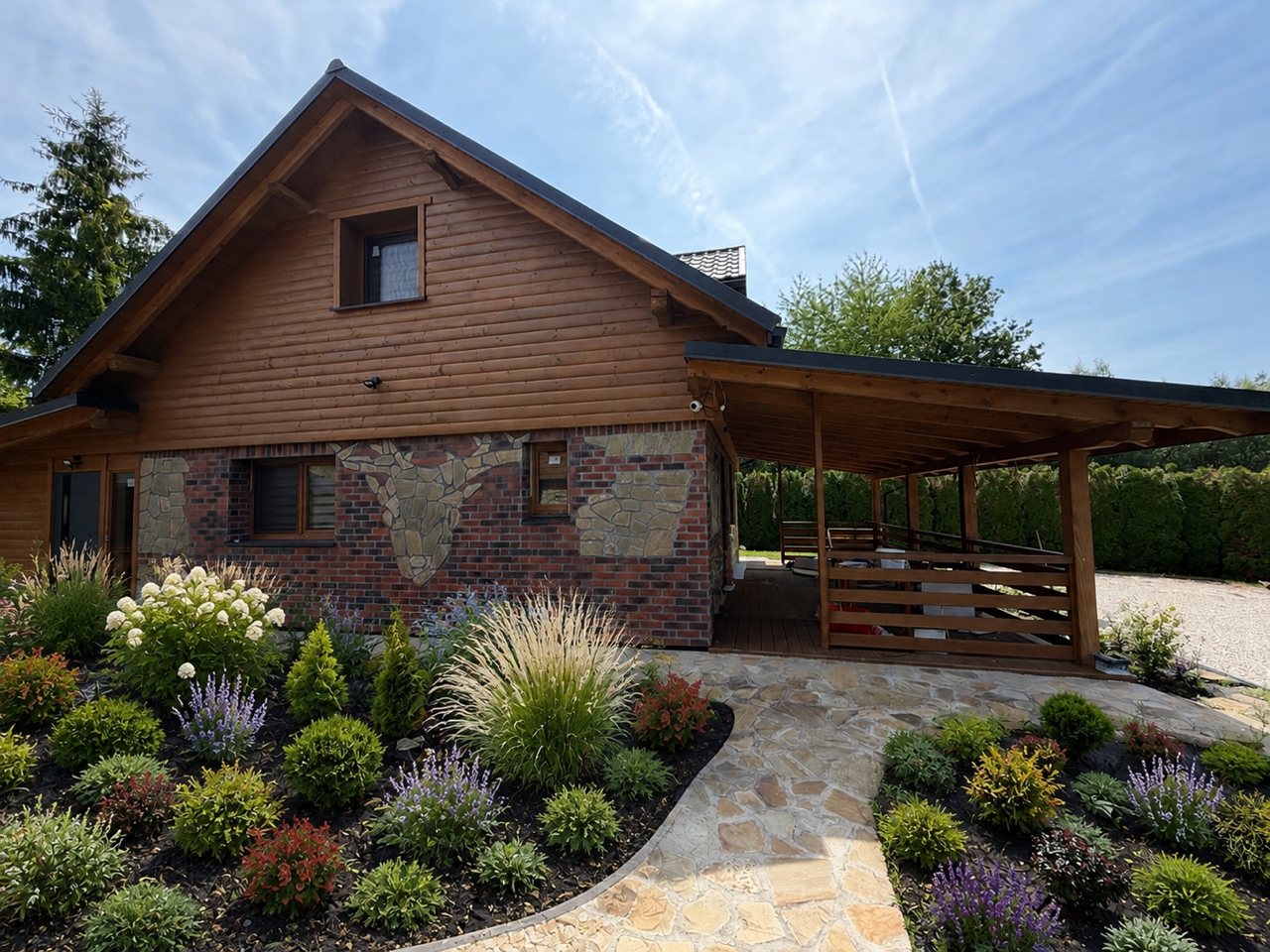 The private area between the two houses