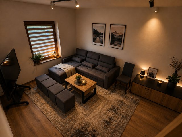 Dom nr 2 - salon w siedlisku Jabłonica